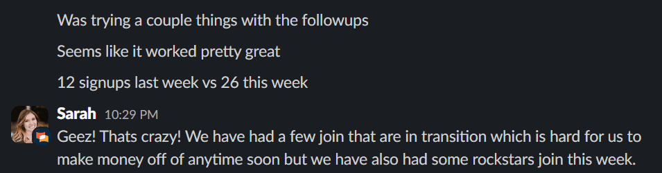 Slack conversation example 2